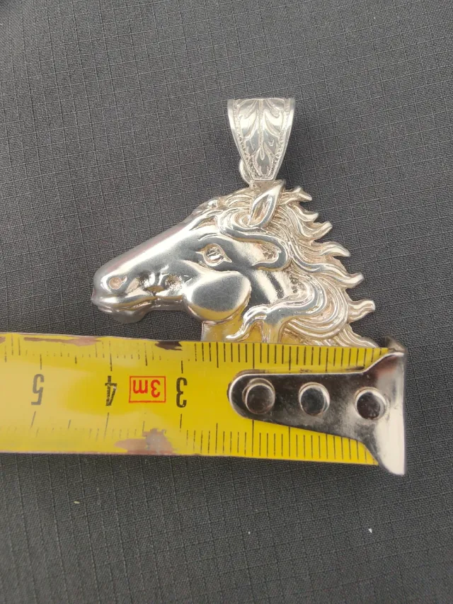 Cadena y Colgante Plata Cabeza de Caballo