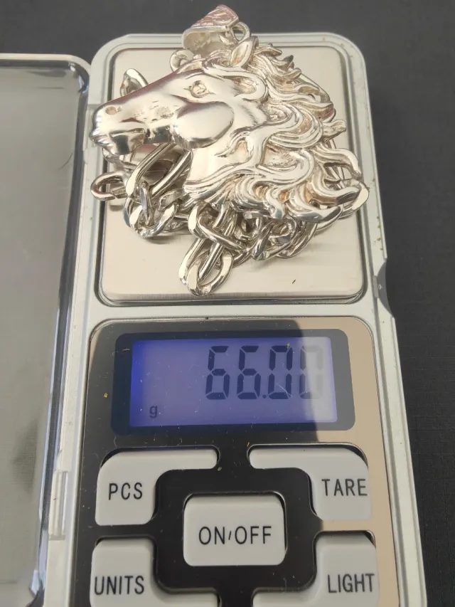 Cadena y Colgante Plata Cabeza de Caballo