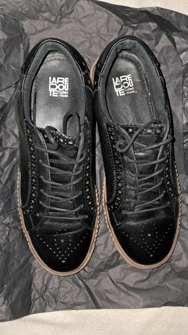 Zapatillas Laredoute Collections cuero negras