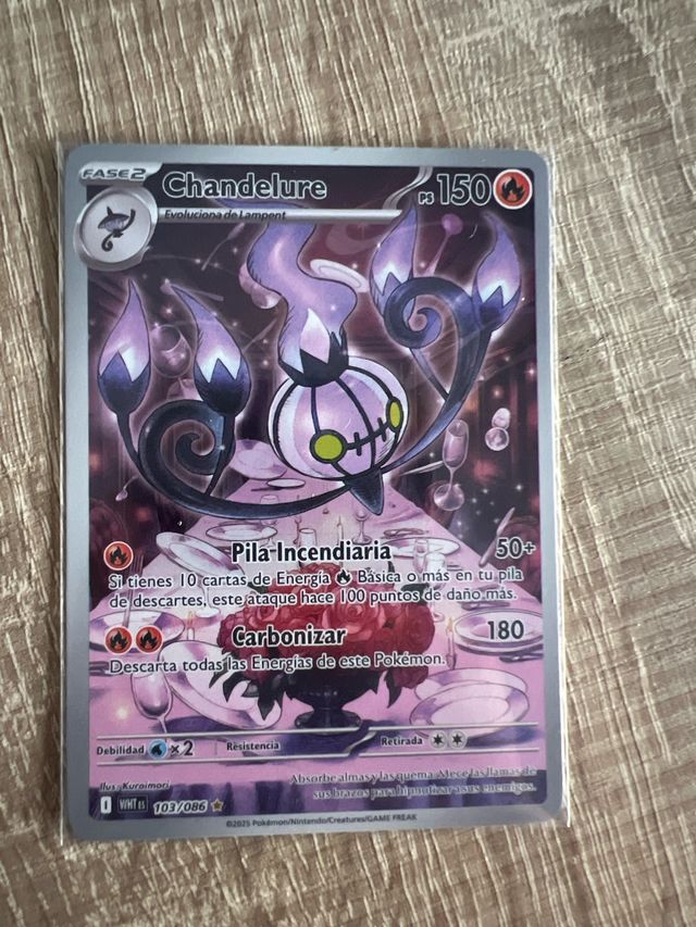 Chandelure 103/086 FASE 2
del sobre a la funda