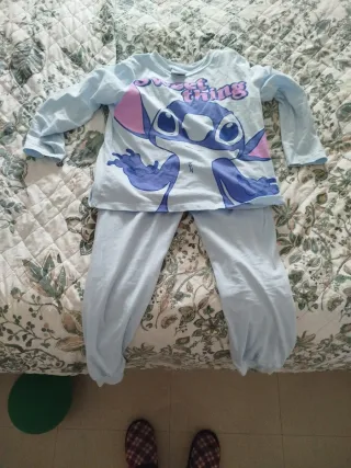 Pijama niña Stitch azul y rosa