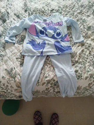 Pijama niña Stitch azul y rosa