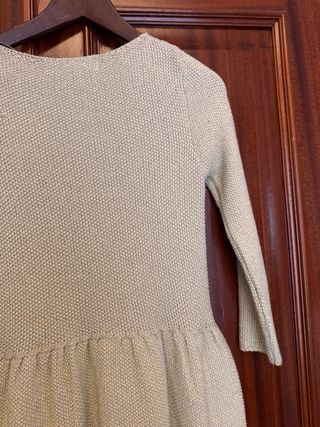 Chaqueta Zara punto dorado arena