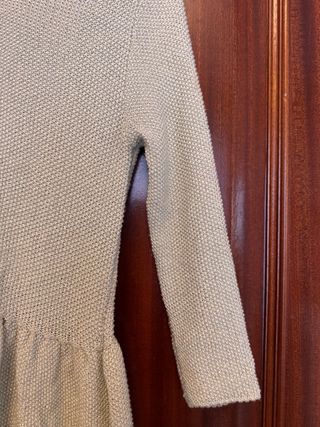 Chaqueta Zara punto dorado arena