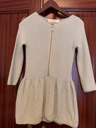 Chaqueta Zara punto dorado arena