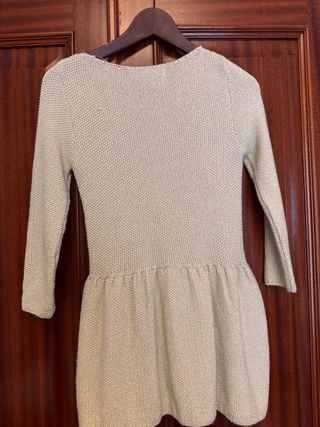 Chaqueta Zara punto dorado arena