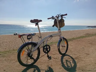 Bicicleta Plegable Blanca