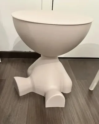 Comodino contenitore Espositore Omino Bianco