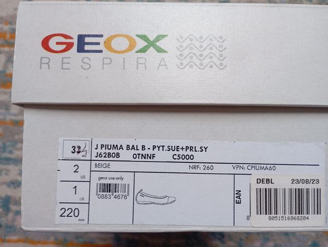 Bailarinas Geox Talla 34 Serpiente