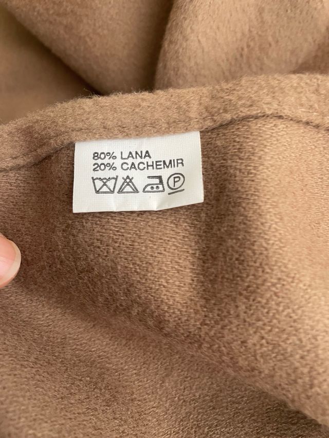 Capa lana y cashmere beige/camel