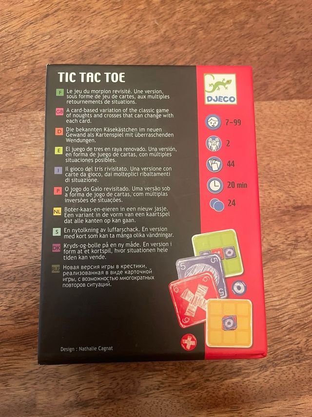 Juego de cartas Tic Tac Toe Djeco