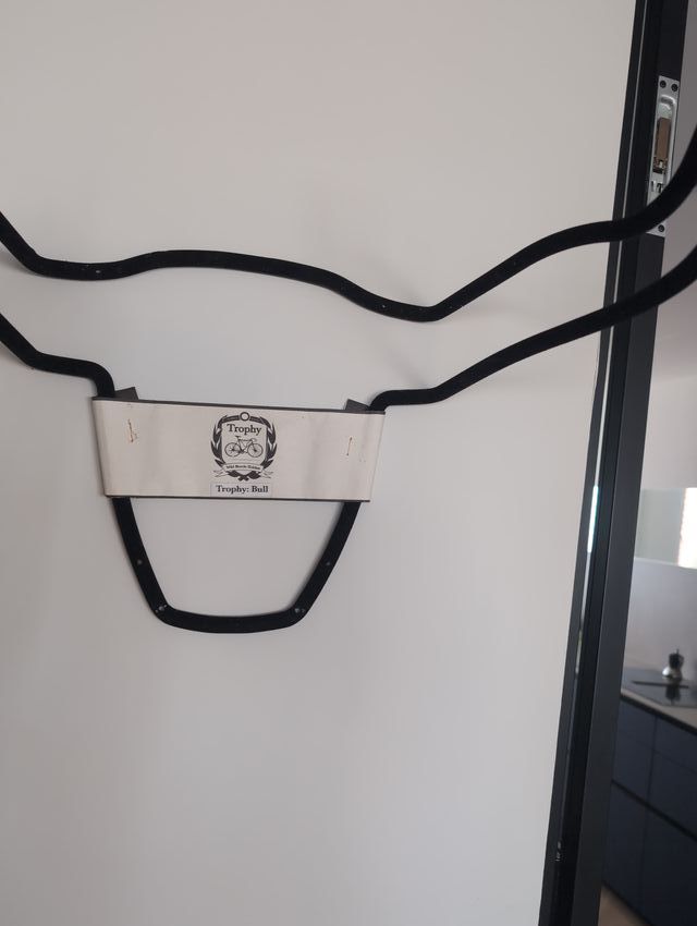 Colgador de pared Trophy Bull negro