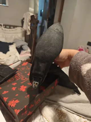 Stivali alti in pelle neri