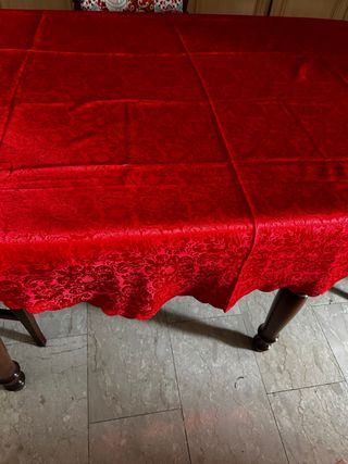 Tovaglia natalizia in raso rosso