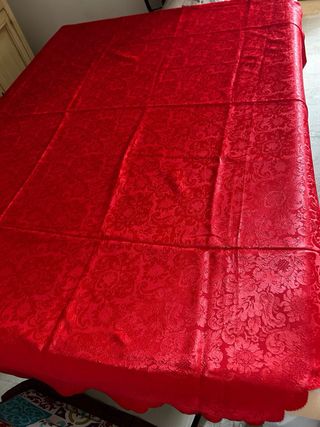 Tovaglia natalizia in raso rosso
