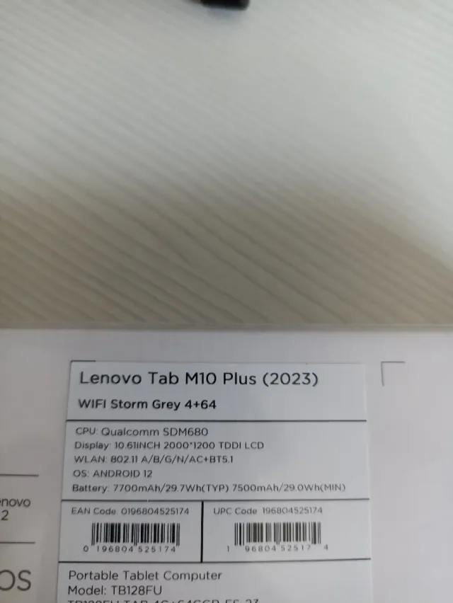 Lenovo Tab M10 Plus 3 generacion Nueva Sin Abrir