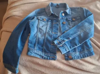 Casaco de ganga azul