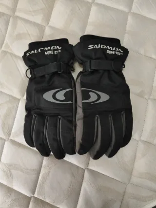 Guantes de esquí Salomon Gore-Tex Negro/Gris.