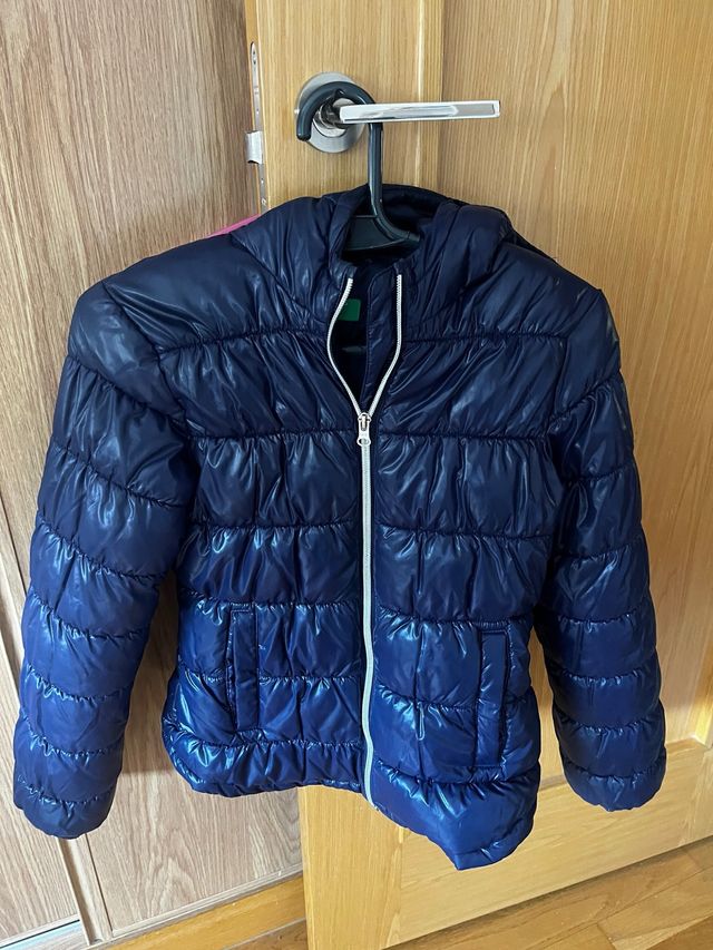 Abrigo Azul Marino Benetton Talla 10