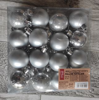 Albero di Natale con Palline, Luci e Base in juta