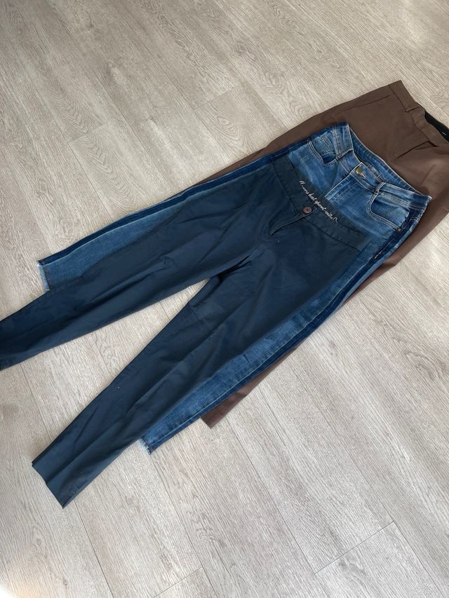 Lote 3 pantalones (azul, marrón)