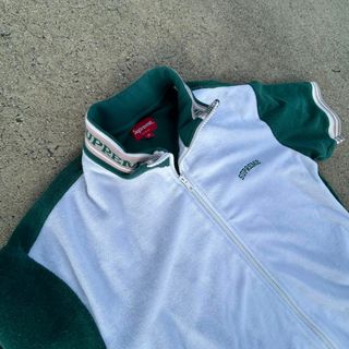 Supreme Sudadera Cremallera M Verde Blanco