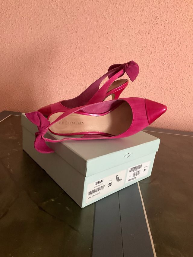 Zapatos de tacón PACOMENA rosa y morado
