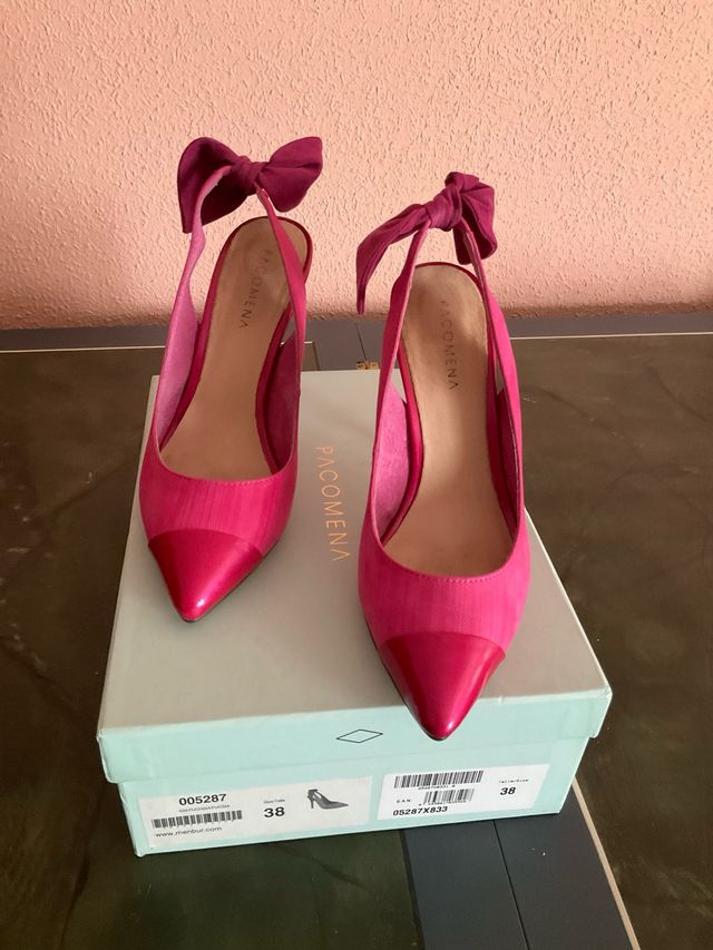 Zapatos de tacón PACOMENA rosa y morado