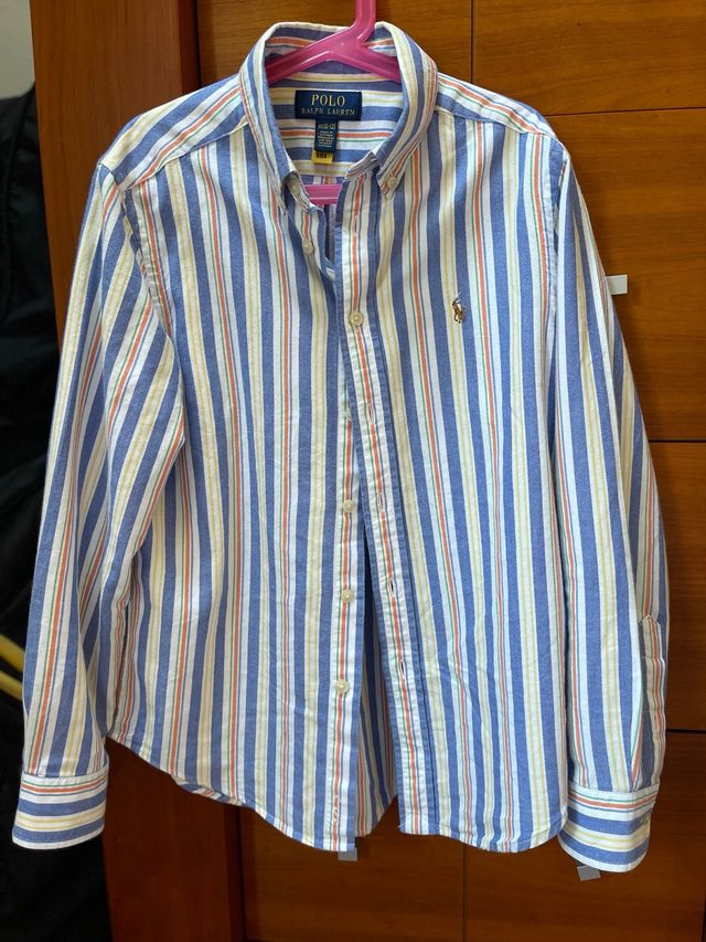 Camisa Polo Ralph Lauren T 10-12 Rayas