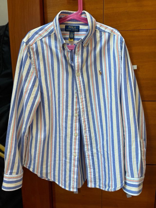 Camisa Polo Ralph Lauren T 10-12 Rayas