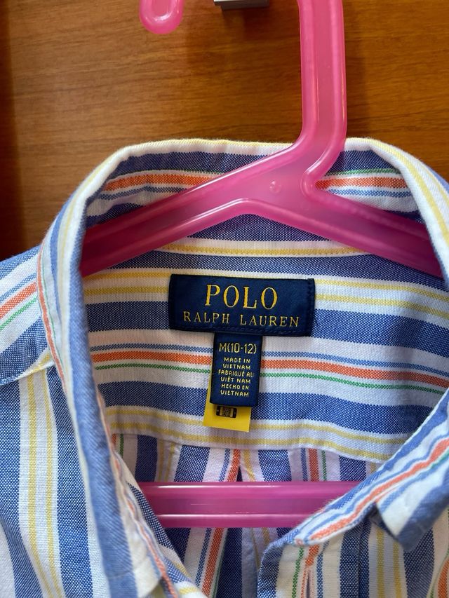 Camisa Polo Ralph Lauren T 10-12 Rayas