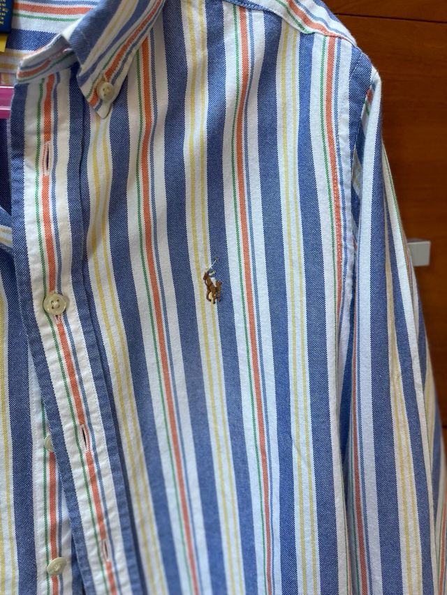 Camisa Polo Ralph Lauren T 10-12 Rayas