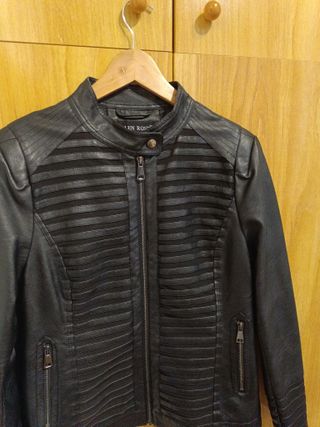 Cazadora Polipiel Negra