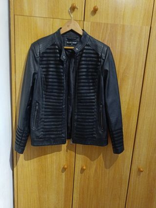 Cazadora Polipiel Negra