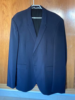 Saco de vestir cruzado ZARA azul hombre