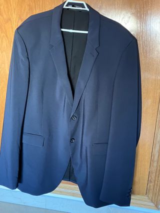 Saco de vestir cruzado ZARA azul hombre