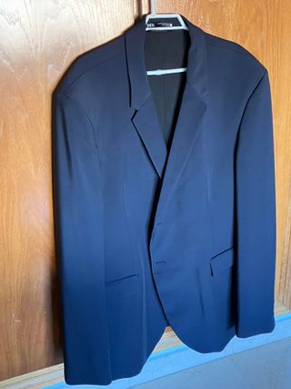 Saco de vestir cruzado ZARA azul hombre