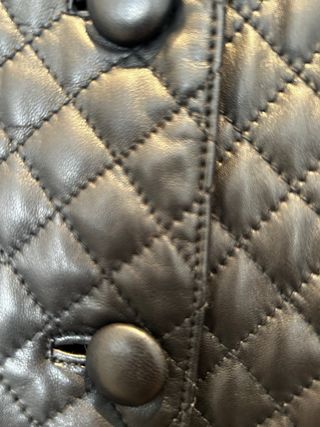 Americana acolchada de piel acolchada