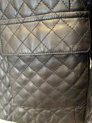 Americana acolchada de piel acolchada