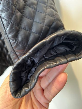 Americana acolchada de piel acolchada