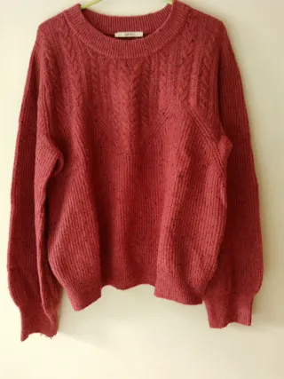 Jersey de lana de mangas  superlargas y abullonada