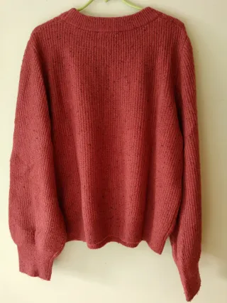 Jersey de lana de mangas  superlargas y abullonada