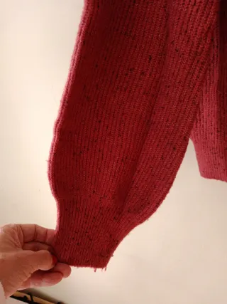 Jersey de lana de mangas  superlargas y abullonada