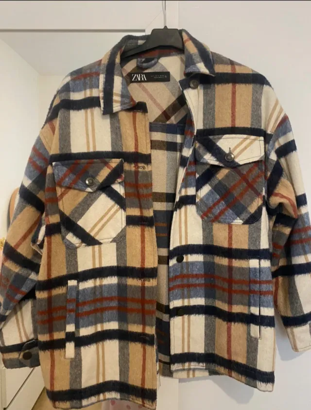 Chaqueta Zara cuadros oversize
