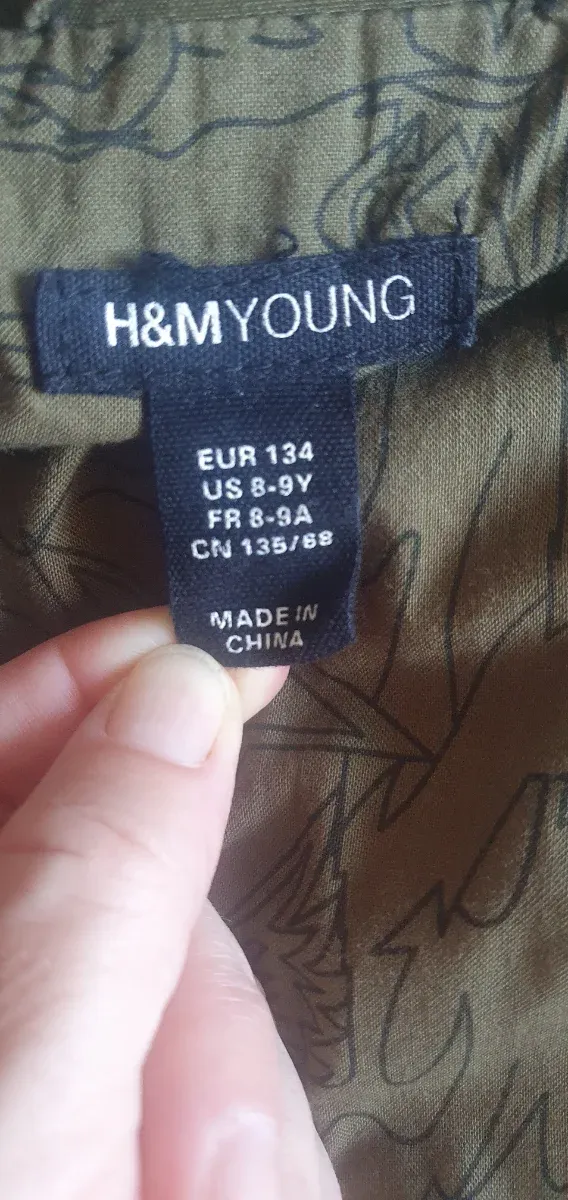 Chaqueta niño verde militar H&M