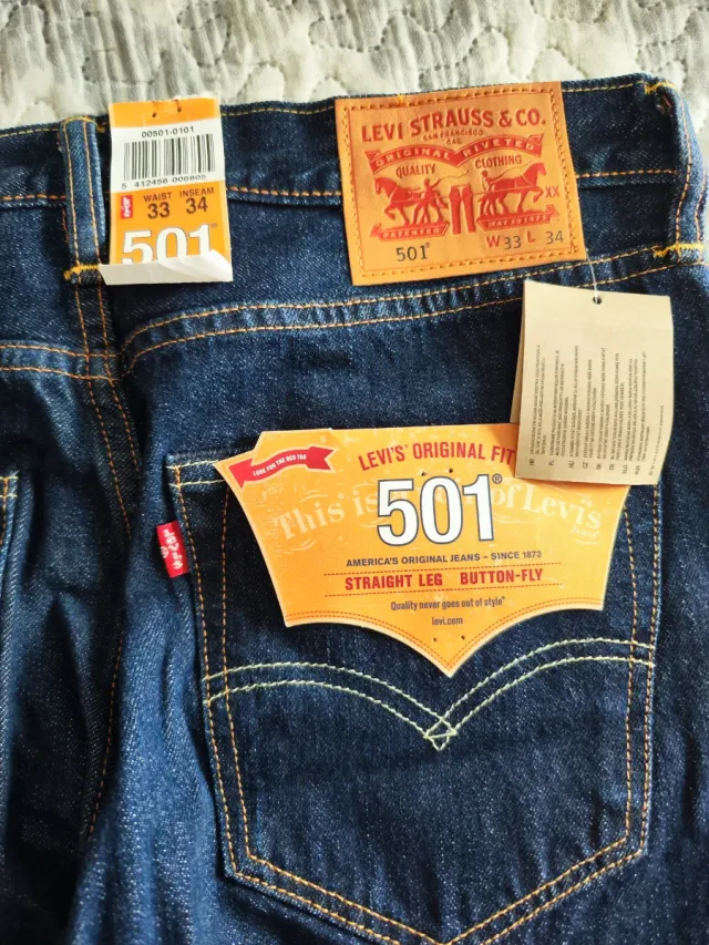 Pantalón Levi's 501 Azul Talla M Hombre