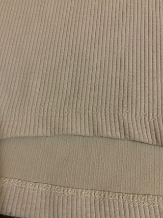 Jersey Zara Beige Canalé Manga Larga