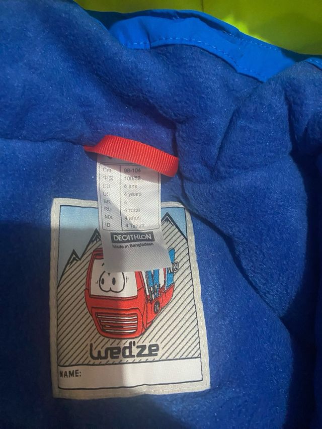 Mono de nieve infantil Wedze azul