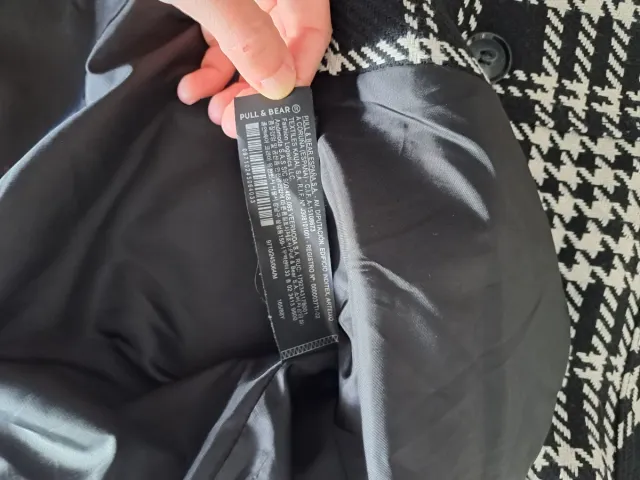 Chaqueta cuadros Pull and Bear mujer