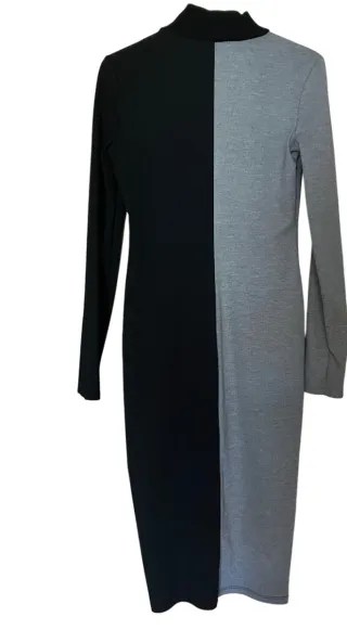 Vestido midi Zara bicolor